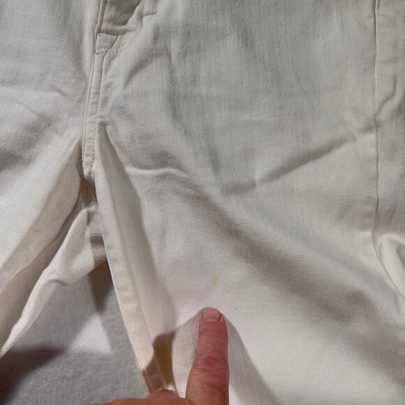 L.L. Bean Stretch Jeans Woman's 12 Classic Fit Upstretched 32W White 5-Pocket - Picture 4 of 14